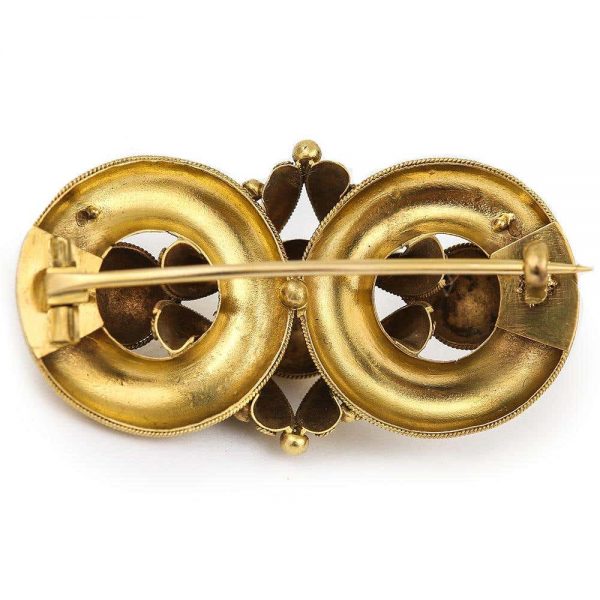 Antique Victorian 18ct Gold Etruscan Revival Demi Parure