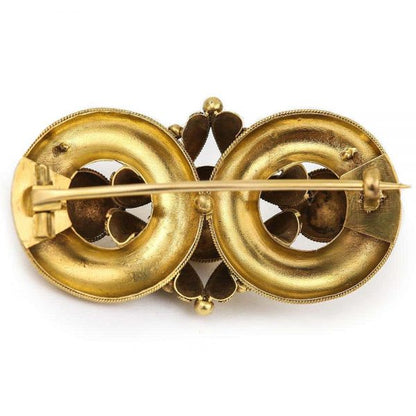 Antique Victorian 18ct Gold Etruscan Revival Demi Parure