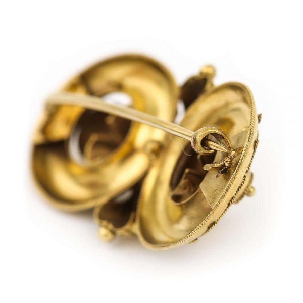 Antique Victorian 18ct Gold Etruscan Revival Demi Parure