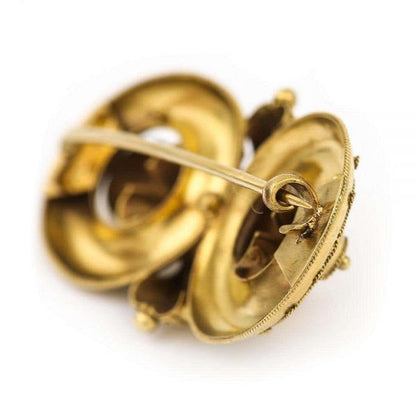 Antique Victorian 18ct Gold Etruscan Revival Demi Parure