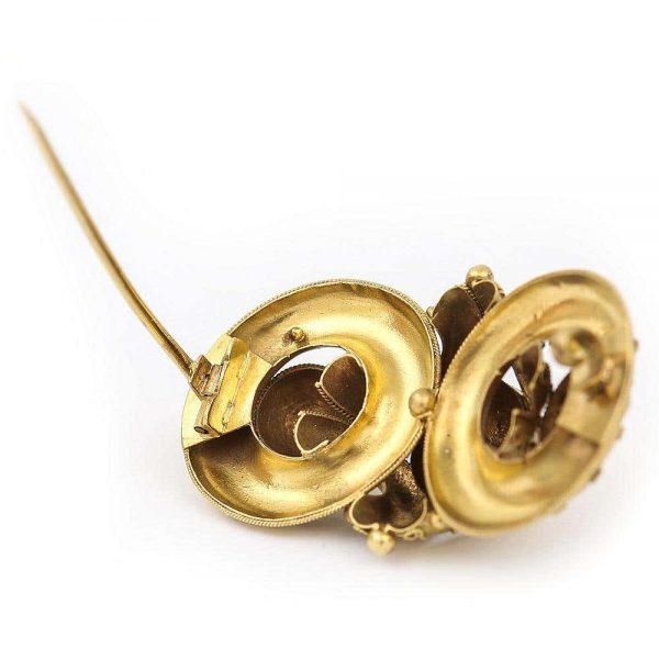 Antique Victorian 18ct Gold Etruscan Revival Demi Parure