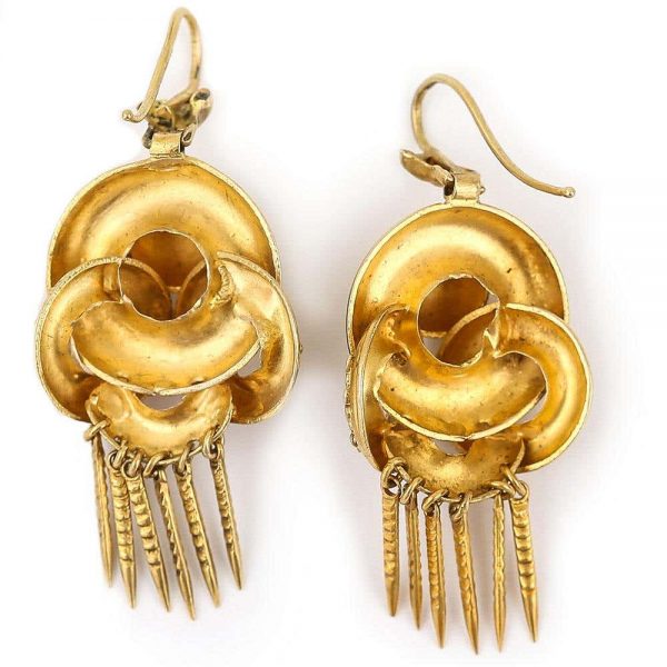 Antique Victorian 18ct Gold Etruscan Revival Demi Parure