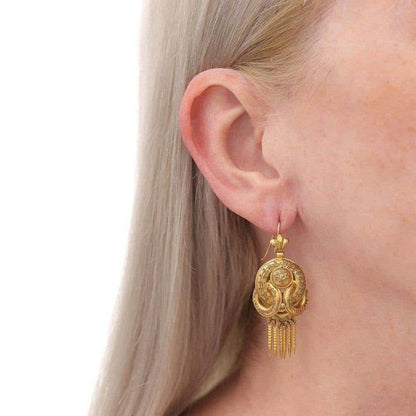 Antique Victorian 18ct Gold Etruscan Revival Demi Parure