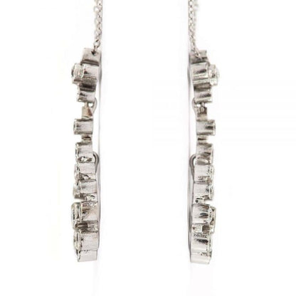 Modernist 18ct White Gold Diamond Pendant Necklace