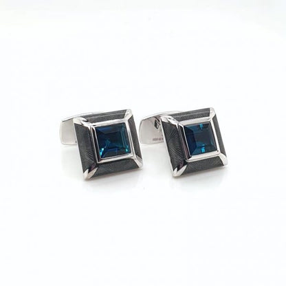 5.06ct Indicolite 18ct White Gold Cufflinks