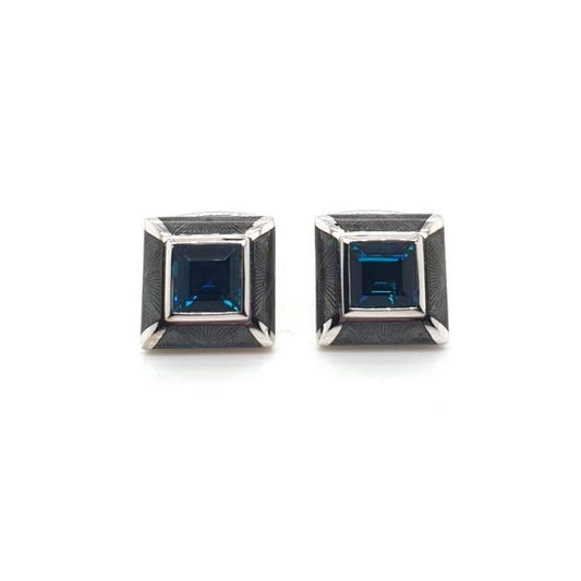 5.06ct Indicolite 18ct White Gold Cufflinks