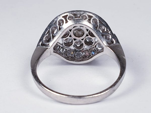 Art Deco Bombe Diamond Dress Engagement Ring, 1930's