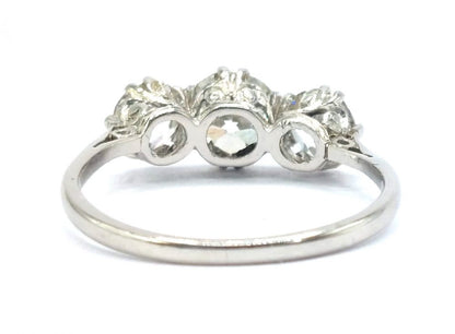 Back of three stone ring