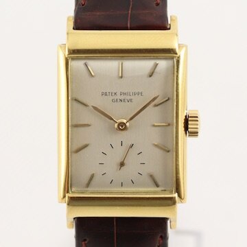Patek Philippe Vintage Rectangular 18ct Yellow Gold Watch, 1940-50s