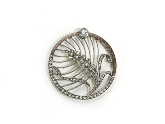 Antique Edwardian Diamond and Enamel Pendant