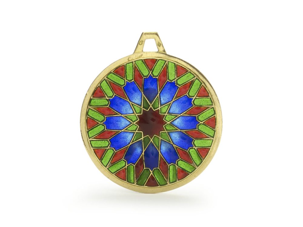 Vintage Cartier Plique a Jour Enamel Pendant