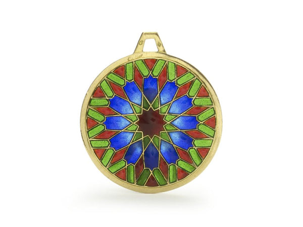 Vintage Cartier Plique a Jour Enamel Pendant