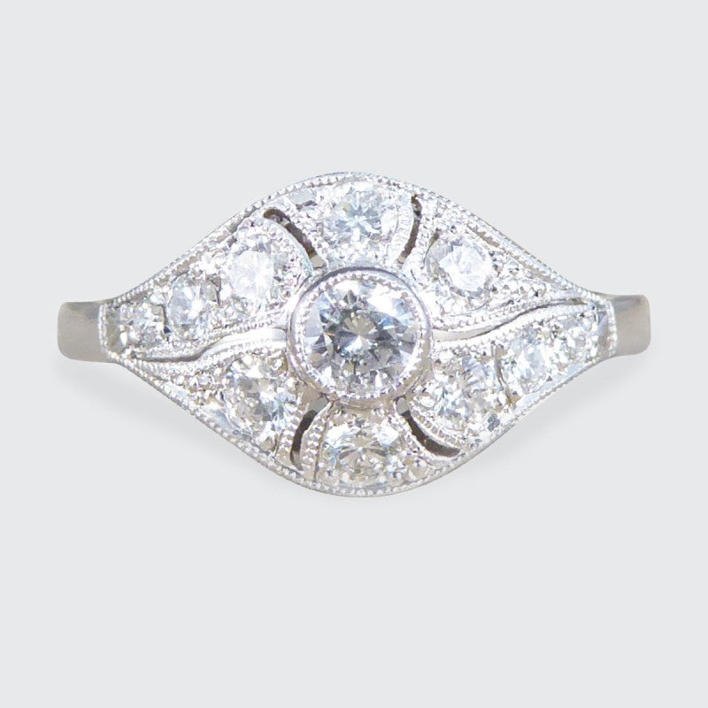 Period Art Deco Style 0.45ct Diamond Ring