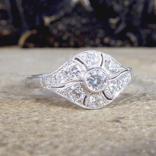 Period Art Deco Style 0.45ct Diamond Ring