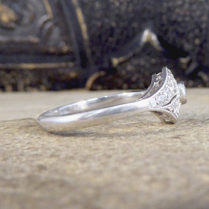 Period Art Deco Style 0.45ct Diamond Ring