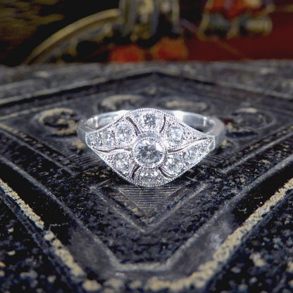 Period Art Deco Style 0.45ct Diamond Ring