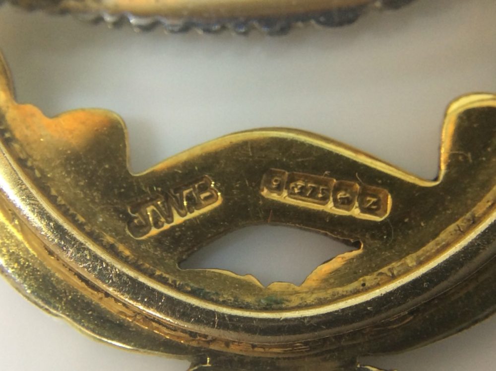 Antique Royal Tank Regiment Sweetheart Brooch Lapel Pin