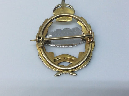 Antique Royal Tank Regiment Sweetheart Brooch Lapel Pin
