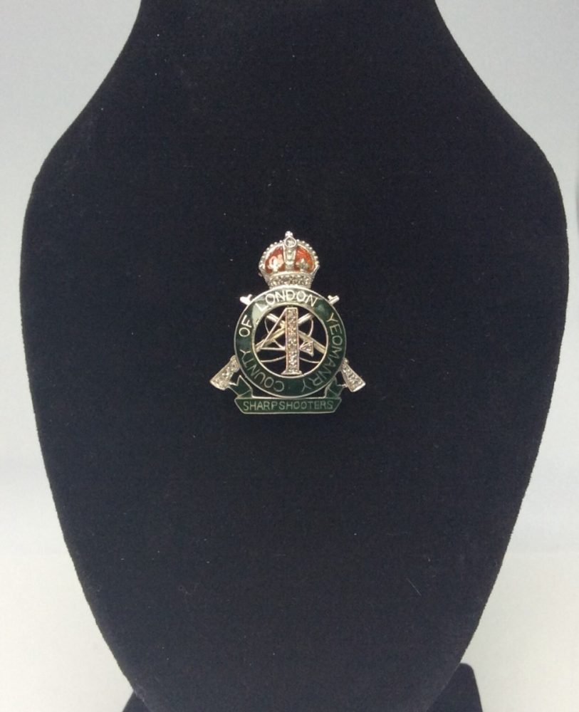 Antique Royal Tank Regiment Sweetheart Brooch Lapel Pin