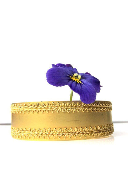 Antique Victorian Etruscan 18ct Yellow Gold Cuff Bangle