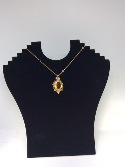 Antique Victorian Yellow Citrine Gold Pendant