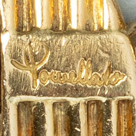 Pomellato Bi Colour Yellow and White 18ct Gold Striped Fancy Curb Link Bracelet