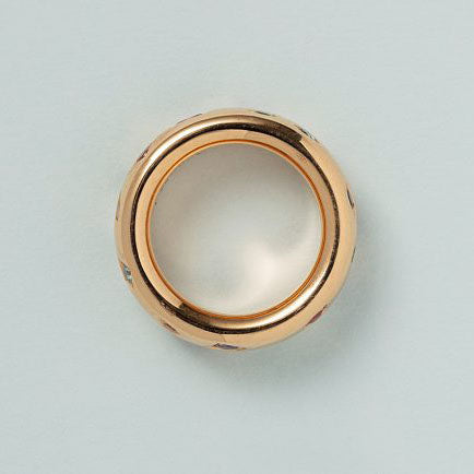 Pomellato Multi Gemstone Set Gold Band Ring