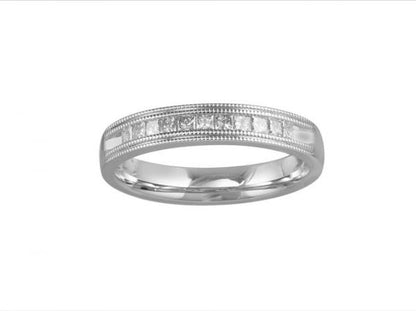 Princess Cut Diamond Half Eternity Wedding Ring, 0.29cts
