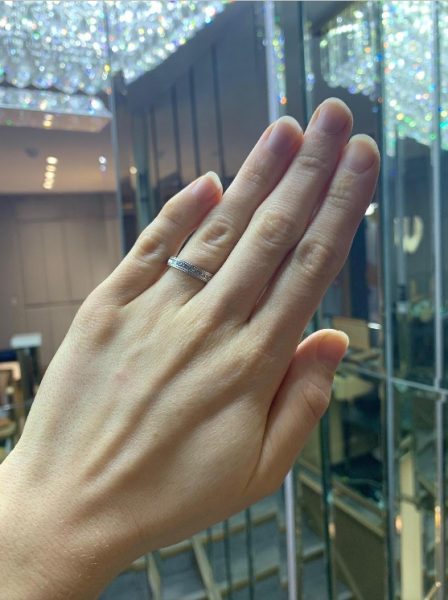 Princess Cut Diamond Half Eternity Wedding Ring, 0.29cts