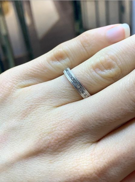 Princess Cut Diamond Half Eternity Wedding Ring, 0.29cts