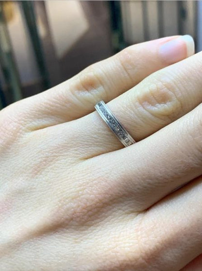 Princess Cut Diamond Half Eternity Wedding Ring, 0.29cts