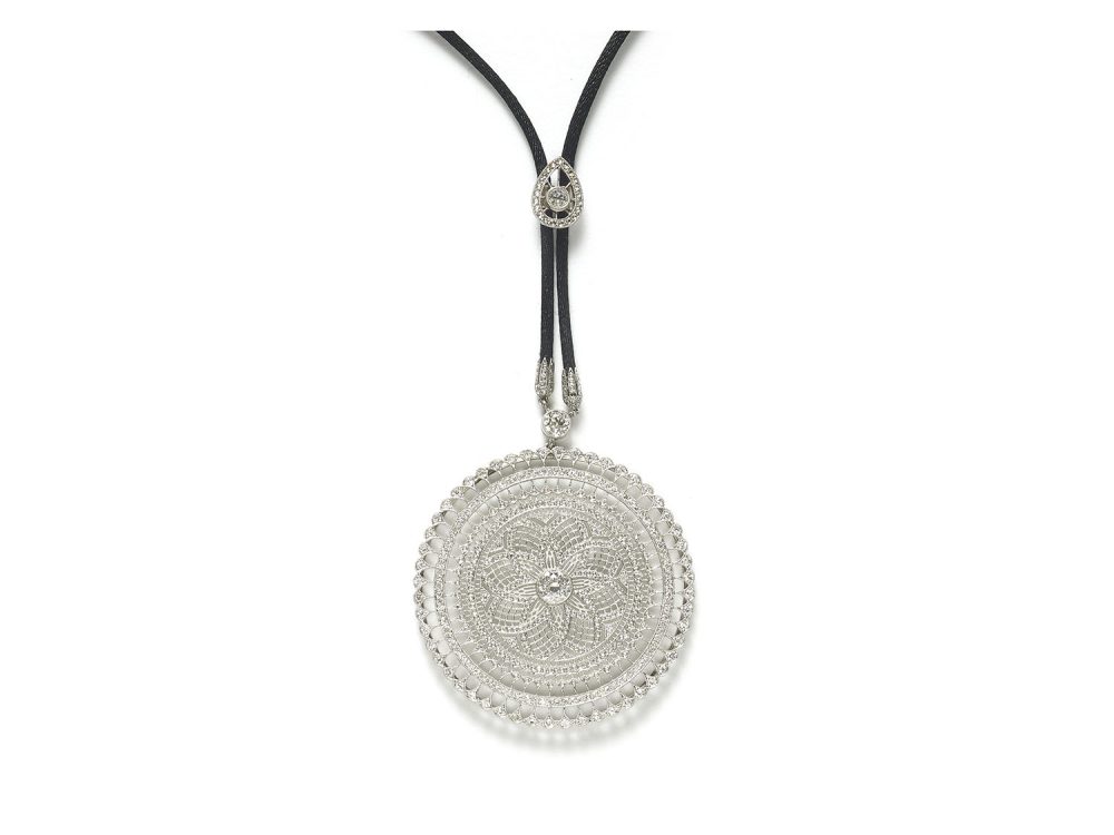 Edwardian Style Mandala Diamond Pendant