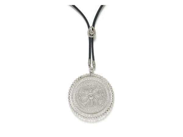 Edwardian Style Mandala Diamond Pendant