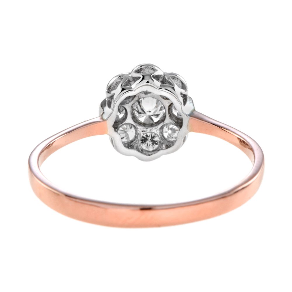 0.32ct Diamond Floral Cluster Ring in Rose Gold
