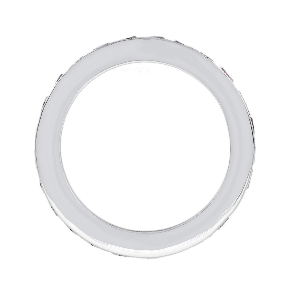 3.90ct French Cut Ruby Full Eternity Band Ring