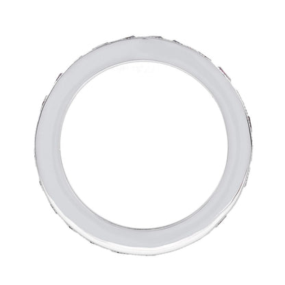 3.90ct French Cut Ruby Full Eternity Band Ring