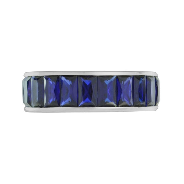 14.30ct Baguette Cut Sapphire Full Eternity Band Ring in Platinum