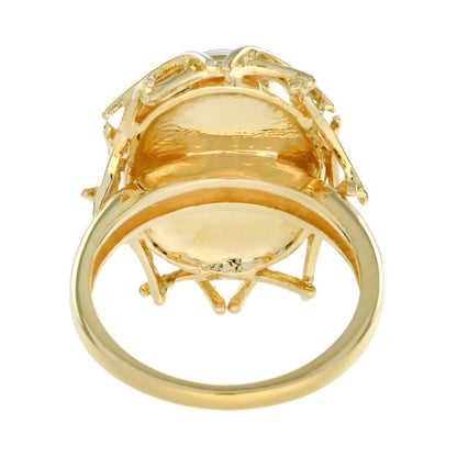 6.50ct Oval Ethiopian and 18ct Yellow Gold Cocktail Ring