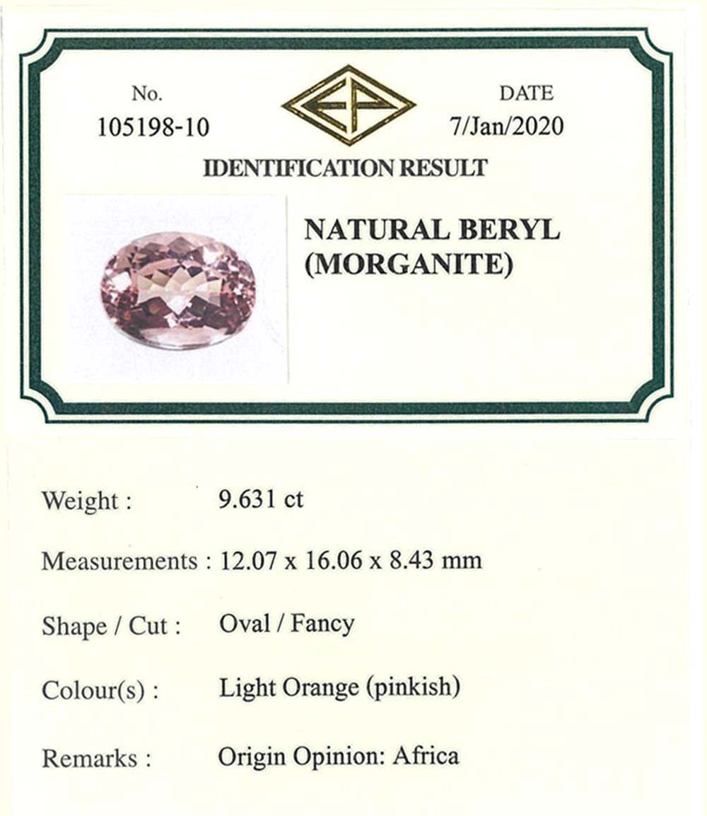 9.6ct Oval Morganite and Diamond Cluster Cocktail Ring