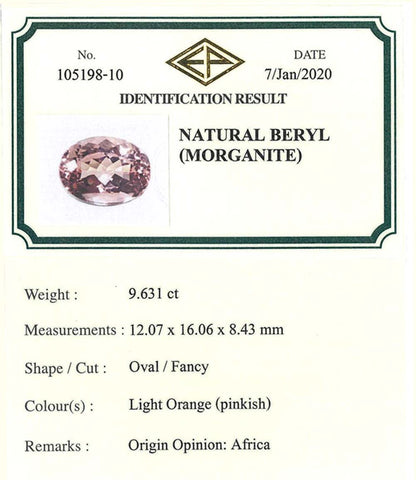 9.6ct Oval Morganite and Diamond Cluster Cocktail Ring