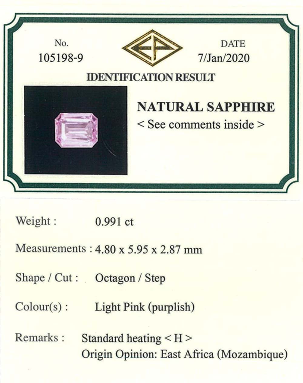 Certified Natural No Heat Pink Sapphire Solitaire Engagement Ring with Diamond Shoulders