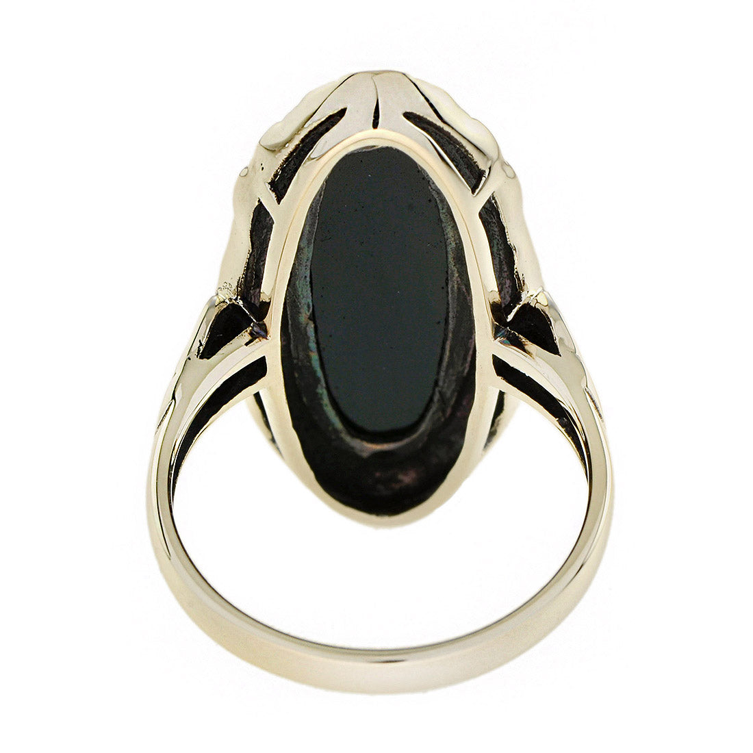 Oval Onyx Cocktail Ring in 14ct Gold
