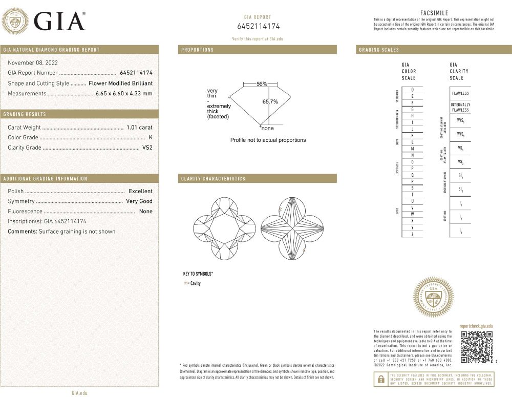 GIA Certified 1.01ct Lilly Cut Diamond and Ruby Quatrefoil Cluster Engagement Ring