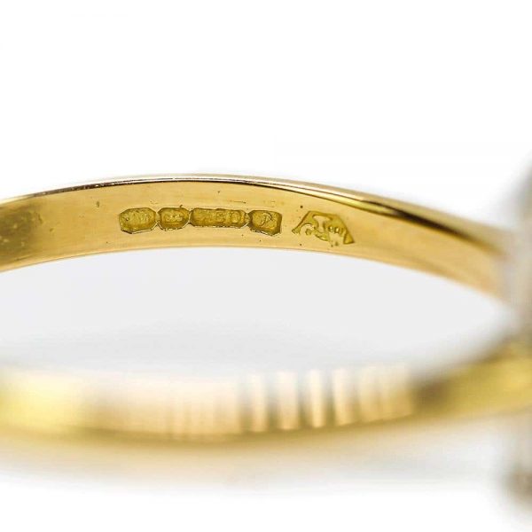 Vintage 2.91ct Aquamarine Solitaire 18ct Yellow Gold Dress Ring