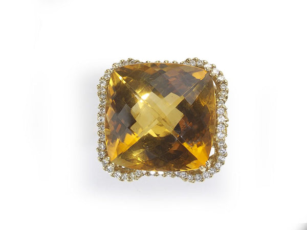 Citrine & Diamond Ring
