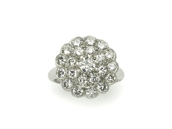 Diamond Gold Cluster Ring