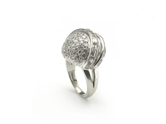 Vintage Diamond Bombe Ring