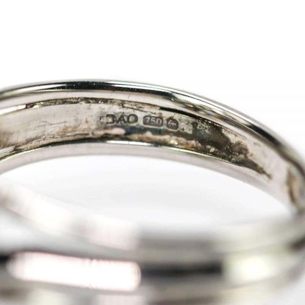 Vintage 0.80 Carat Diamond Floral Cluster Dome Ring 1960s 18ct White Gold