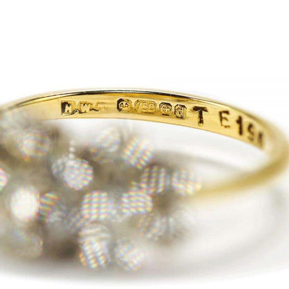 18ct Triple Daisy Flower Cluster 1.20ct Diamond Ring