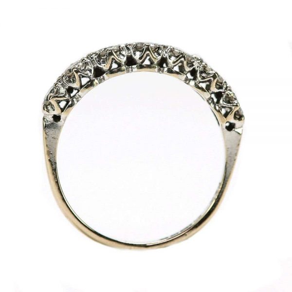 Vintage 18ct White Gold Diamond Est. 1.00ct Half Eternity Ring
